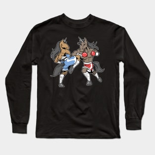 Kickboxing Muay Thai Unicorns Long Sleeve T-Shirt